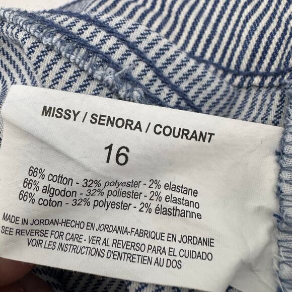 NWT Gloria Vanderbilt Women's Railroad Stripe Straight Capri Pant sz 16 - Picture 9 of 9